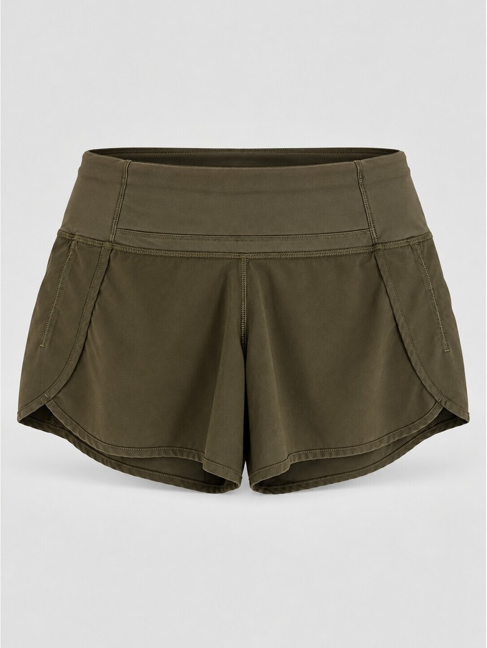 Lululemon Run Times Short 4" Dark Olive Lined Running Shorts Women’s 4